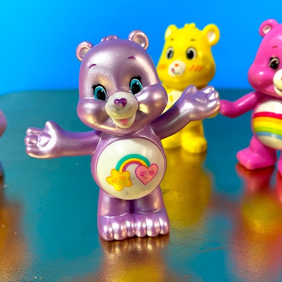 CARE BEARS PEARLIZED HOPEFUL & BEST FRIENDS, CHEER & FUNSHINE CARE BEARS 2.25” - Picture 3 of 10